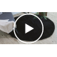 Covor BUENOS cerc 6649 shaggy uni, o singură culoare negru
