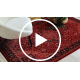 ORIENT Y307 covor visiniu / negru Cadru, clasic, ornament, cu franjuri